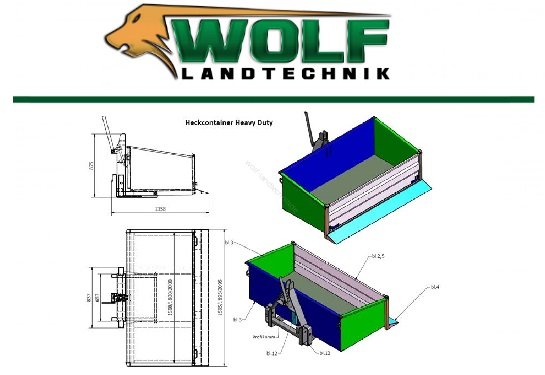 Heckcontainer HCHD Heavy Duty 2,00m